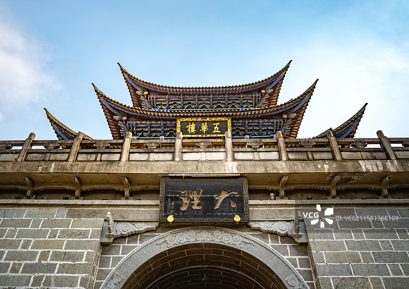 大理古城五华楼图片素材
