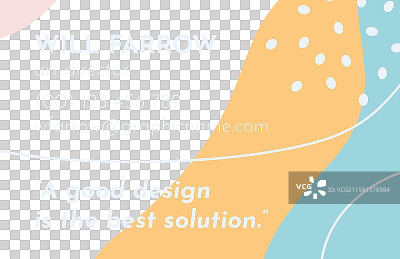 艺术总监的名片，配有多彩设计图片素材