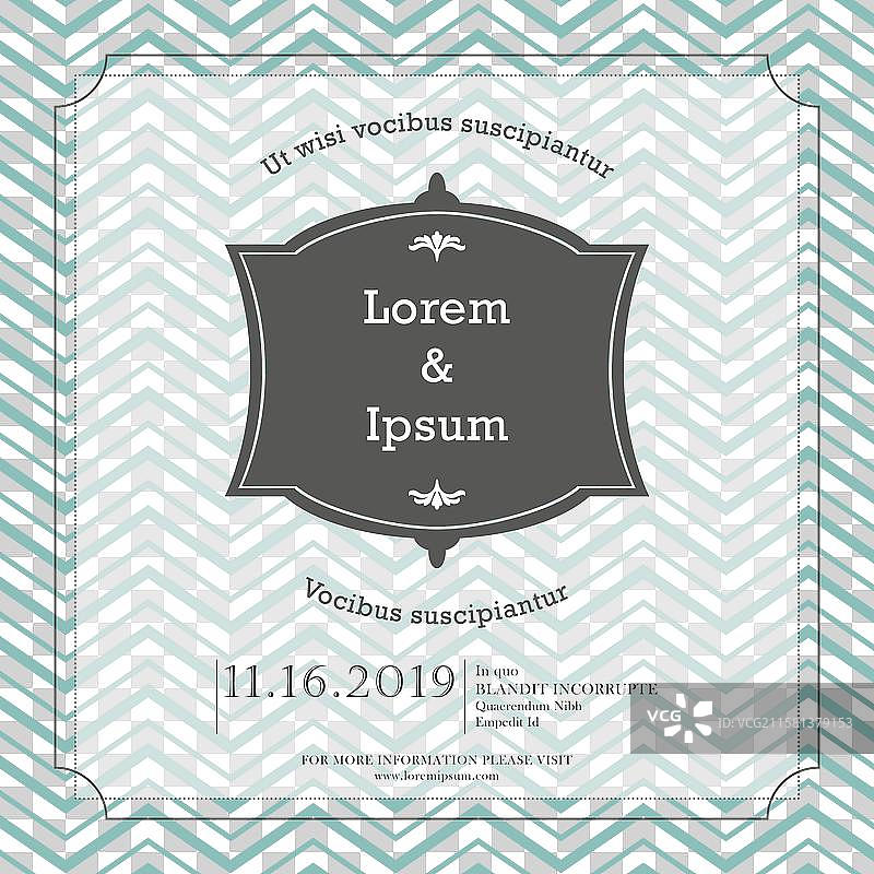 优雅的婚礼邀请函图片素材