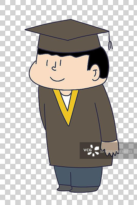 大学毕业生站立学生图片素材