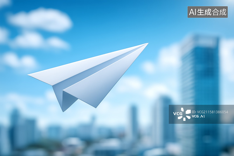 【AI数字艺术】白色的飞机飞向空中图片素材