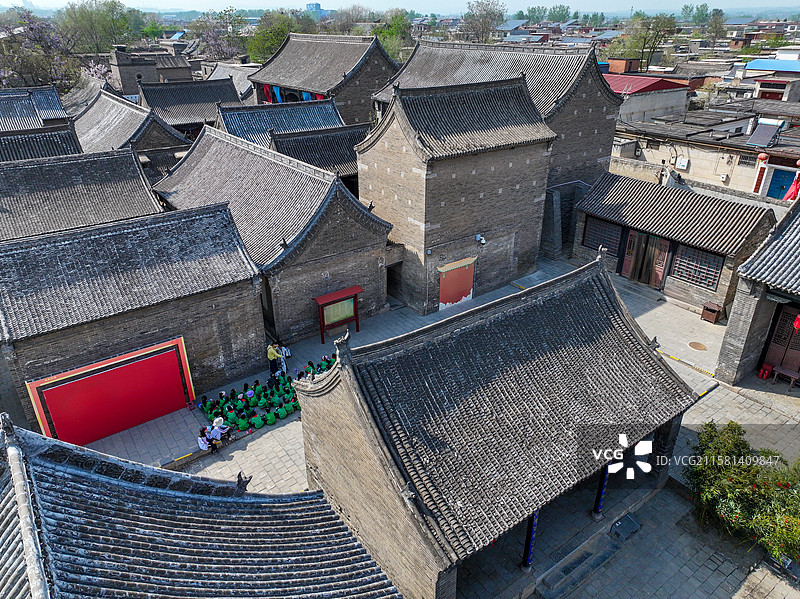 河南省安阳市马氏庄园航拍图片素材