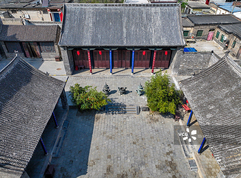 河南省安阳市马氏庄园航拍图片素材