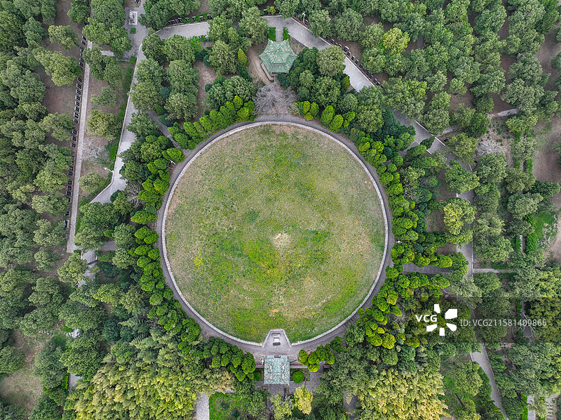 河南省新乡市卫辉比干庙航拍图片素材