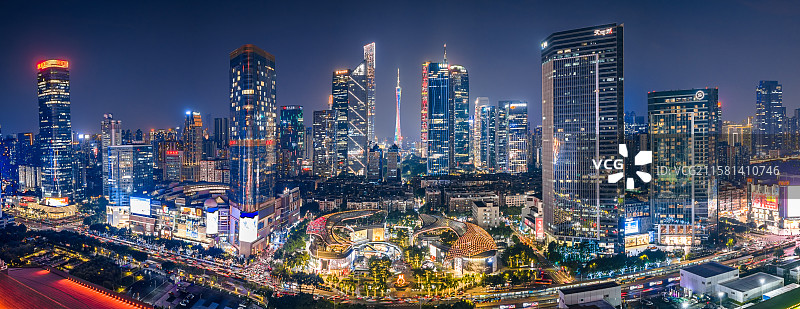 中国广东省广州市天河区CBD中轴线图片素材