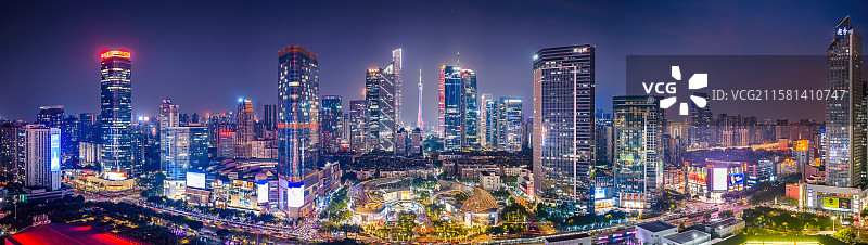 中国广东省广州市天河区CBD中轴线图片素材