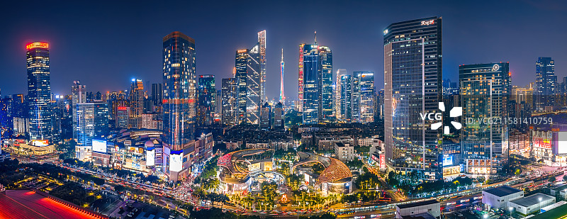 中国广东省广州市天河区CBD中轴线图片素材