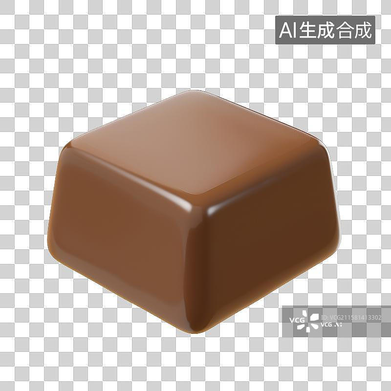 【AI数字艺术】3D风格食物之巧克力元素图片素材