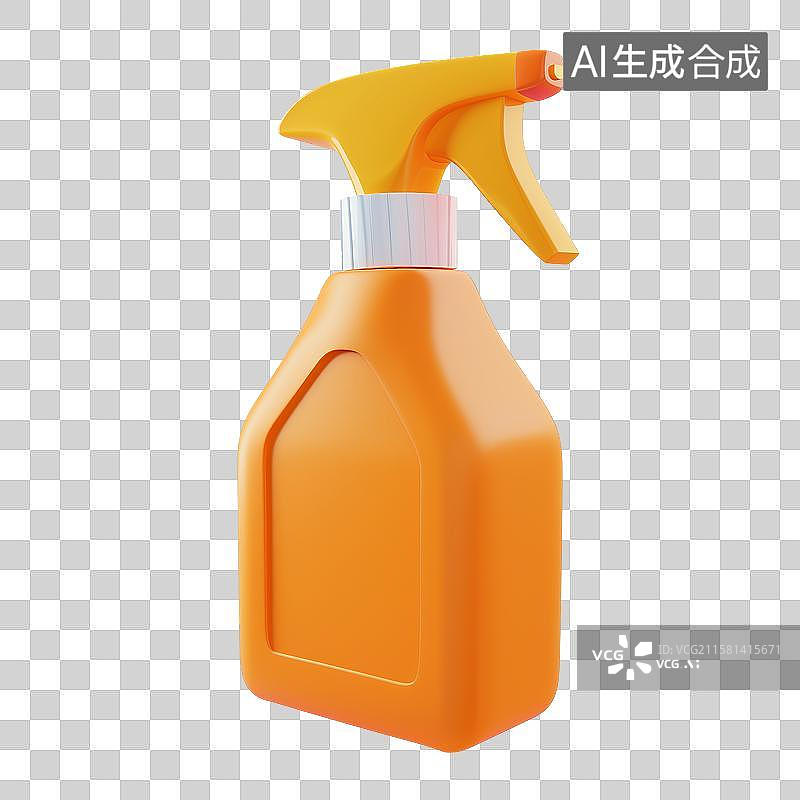 【AI数字艺术】3D风格洗洁精清洁液元素图片素材