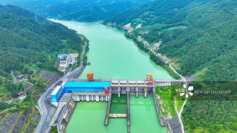贵州省锦屏县挂治水力发电厂风景图片素材