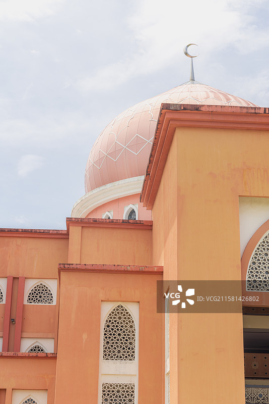 哥打京那巴鲁沙巴大学粉红清真寺图片素材