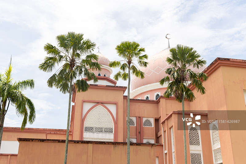 哥打京那巴鲁沙巴大学粉红清真寺图片素材