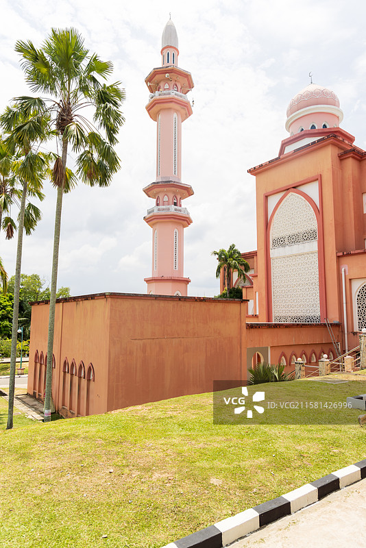 哥打京那巴鲁沙巴大学粉红清真寺图片素材