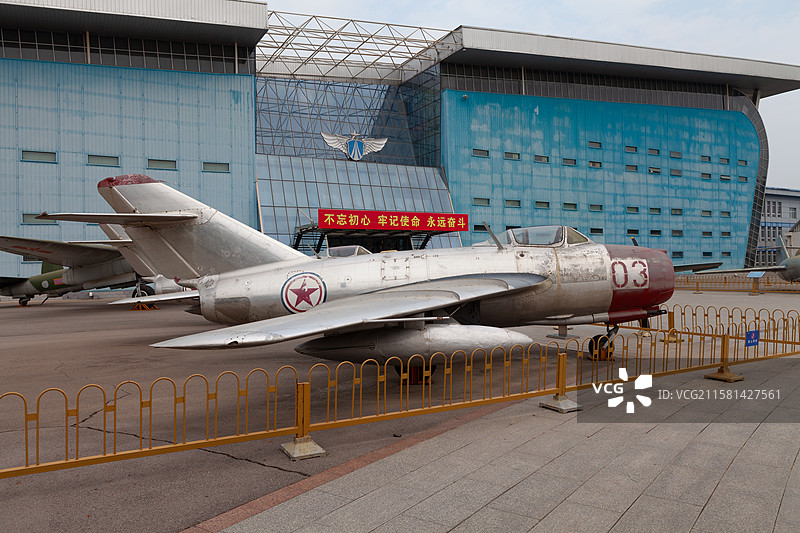 中国航空博物馆的米格-15战斗机图片素材