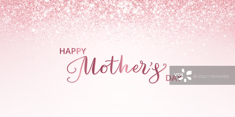 母亲节快乐横幅 粉色闪光灯图片素材