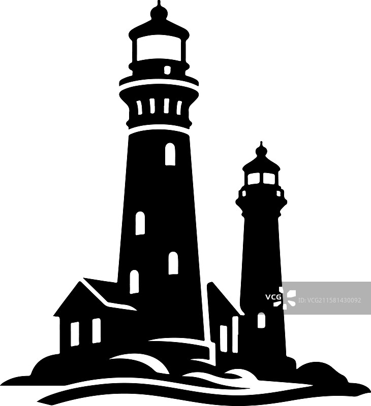 灯塔剪影图片素材