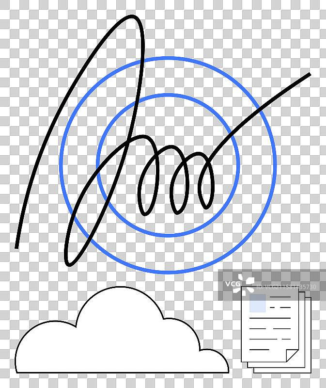数字文档签署与云存储图片素材