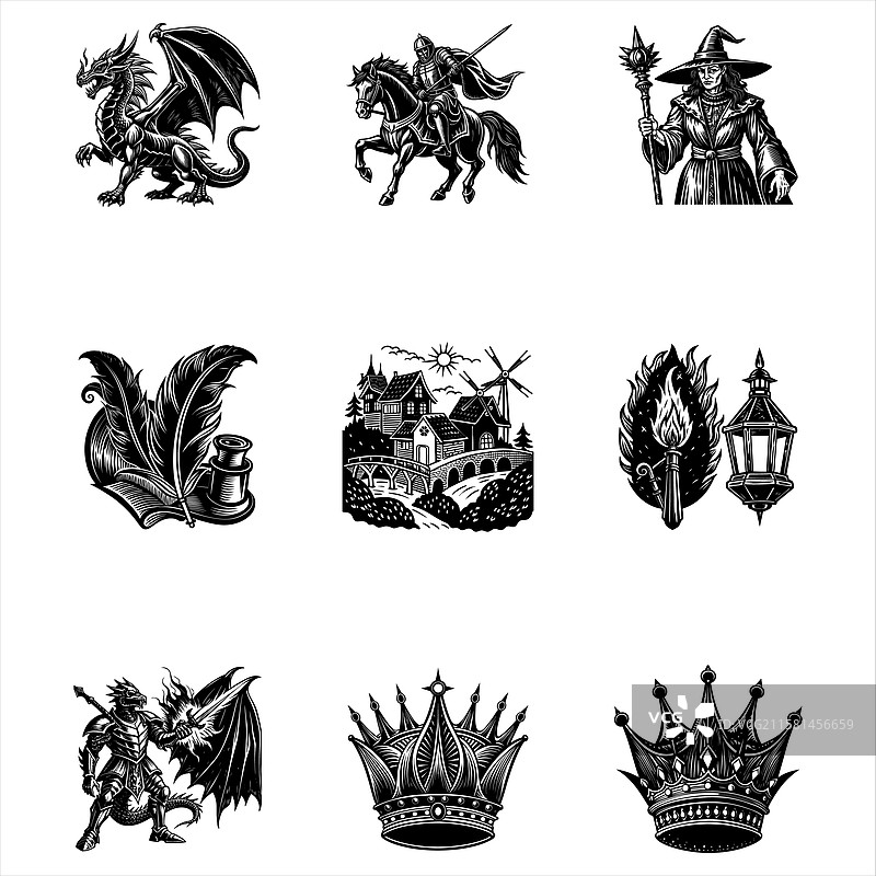 中世纪SVG图片素材