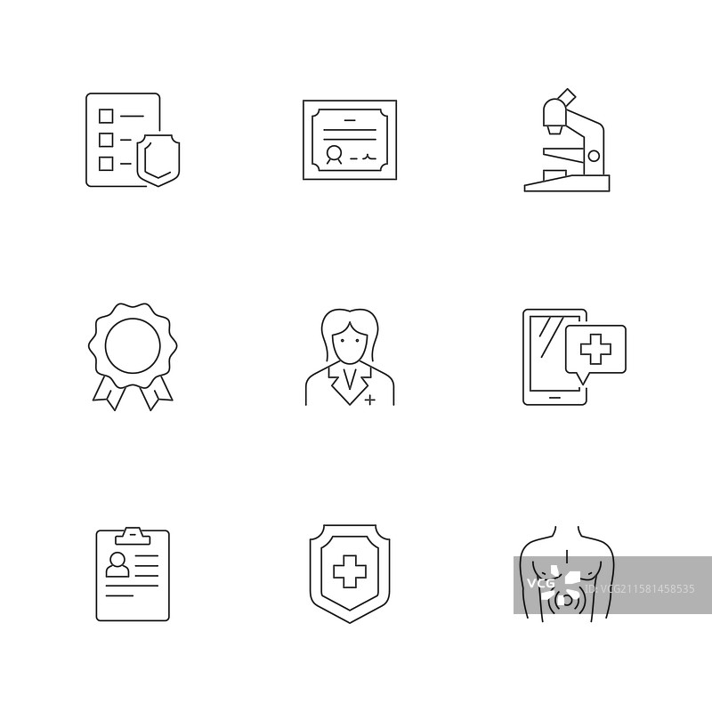 医生的线条图标图片素材