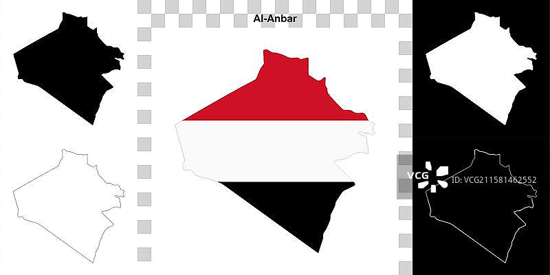 阿尔安巴尔轮廓地图图片素材