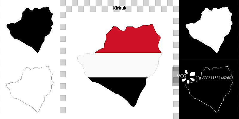 基尔库克轮廓地图图片素材