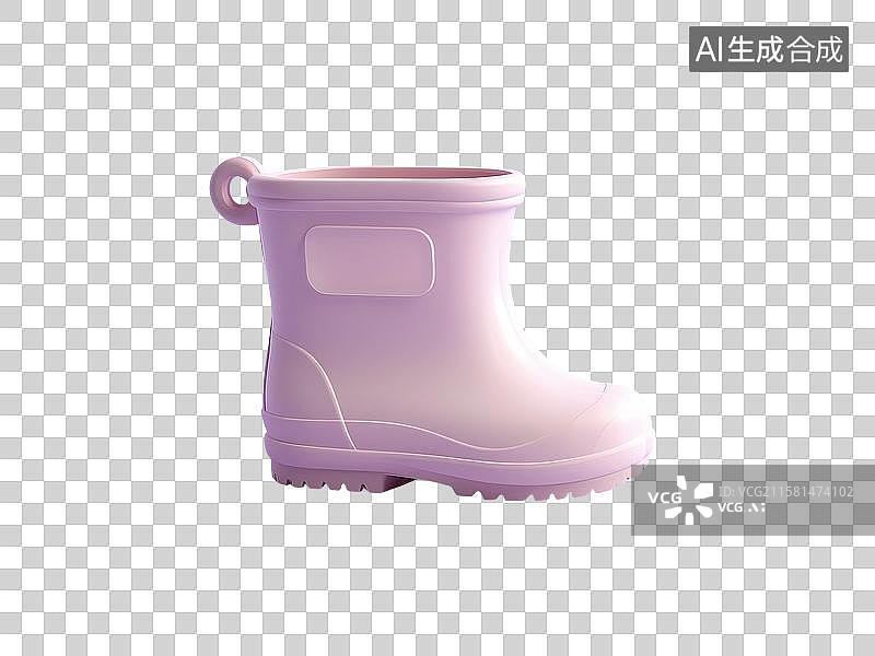 【AI数字艺术】3D渲染，一双水鞋，雨鞋，夏天免抠元素图片素材