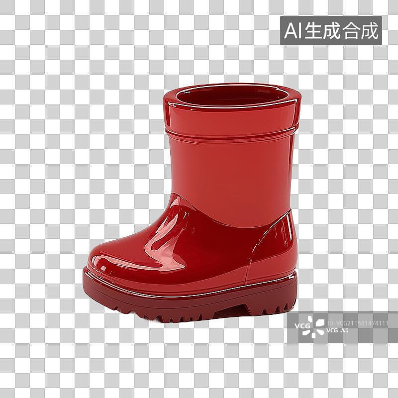【AI数字艺术】3D渲染，一双水鞋，雨鞋，夏天免抠元素图片素材