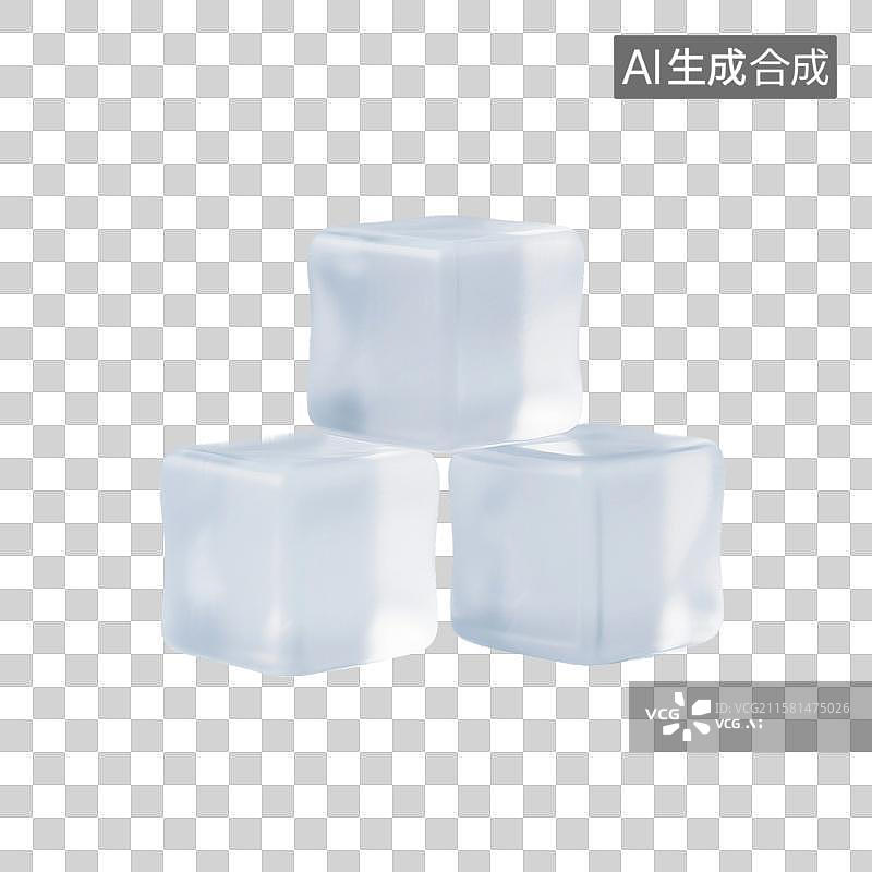 【AI数字艺术】冰块特写，免抠元素图片素材