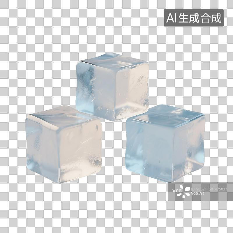 【AI数字艺术】冰块特写，免抠元素图片素材