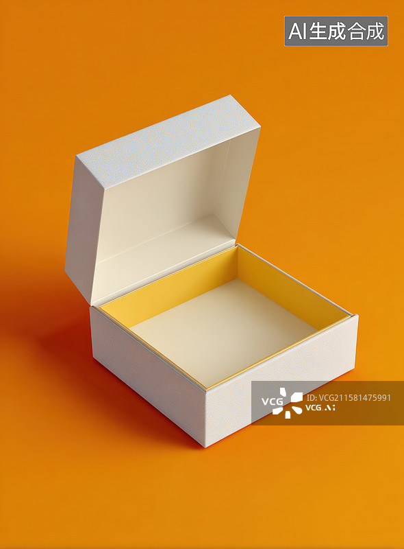 【AI数字艺术】空白色礼品盒图片素材