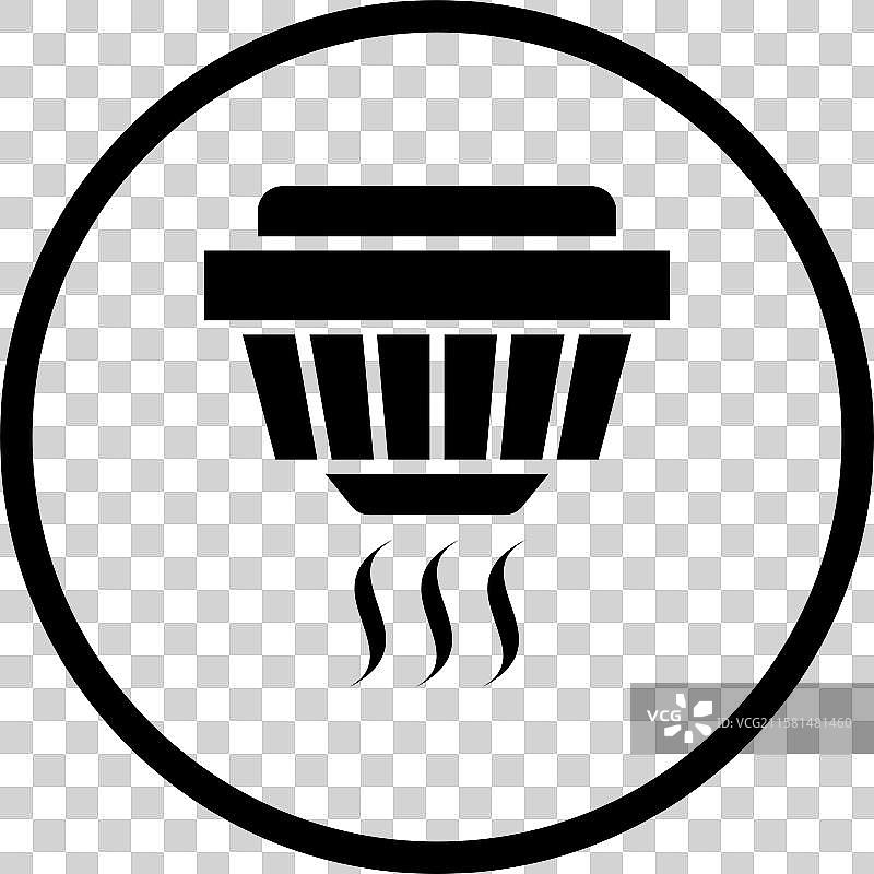 烟雾探测器图标设计图片素材