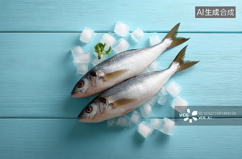 【AI数字艺术】冰鲜黄花鱼图片素材