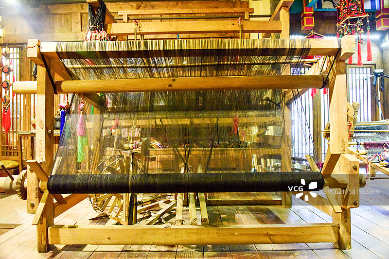 西兰卡普土家族织布土家织锦图片素材