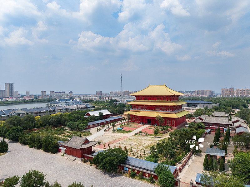高唐鱼丘湖大觉寺图片素材