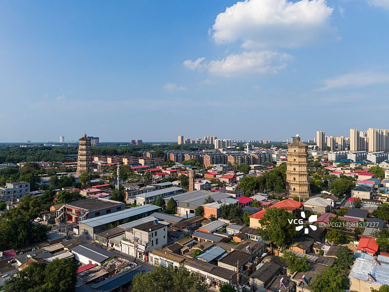 涿州辽代双塔图片素材