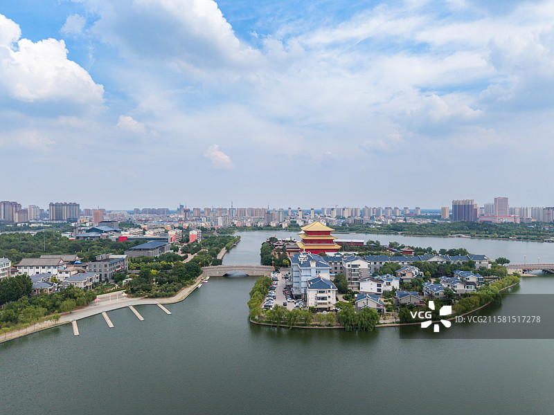 高唐鱼丘湖景区风光图片素材