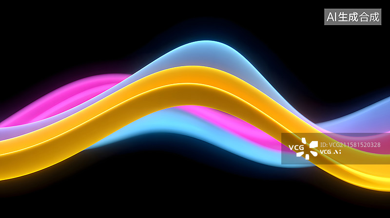 【AI数字艺术】3D渲染的线条质感商业背景图片素材
