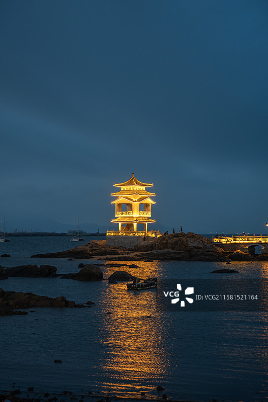 葫芦岛市兴城海滨风景区名胜景观三礁揽胜图片素材