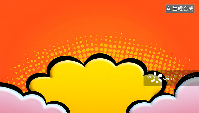 【AI数字艺术】漫画速度线效果的复古背景图片素材