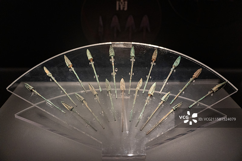 成都武侯祠博物馆藏文物汉代铜箭镞图片素材