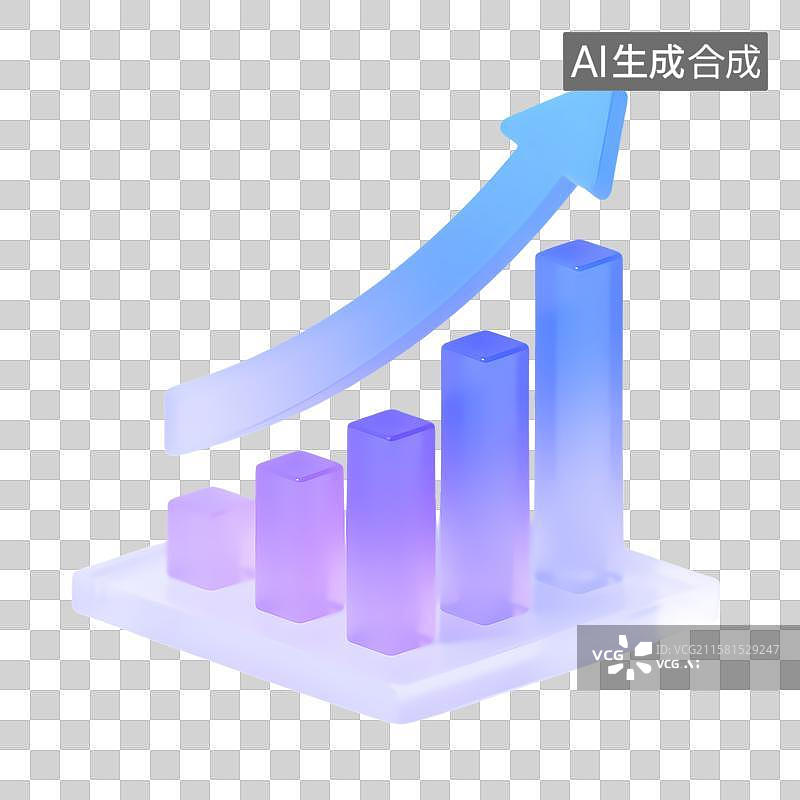 【AI数字艺术】增长图表与箭头图片素材