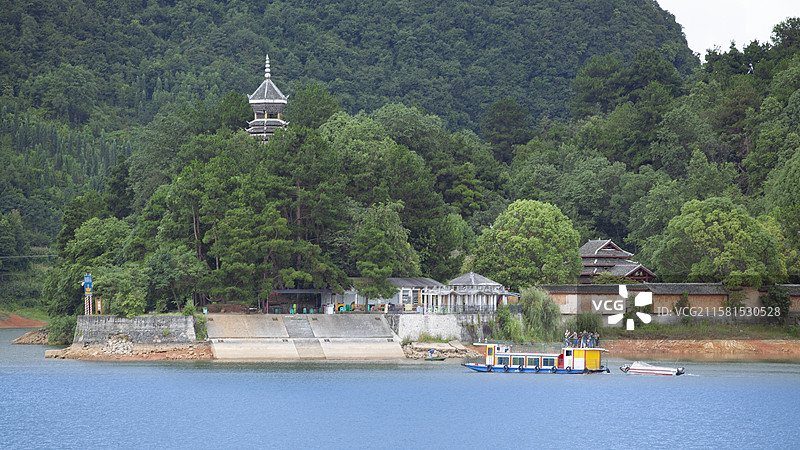 贵州省贵阳市“红枫湖”风光图片素材