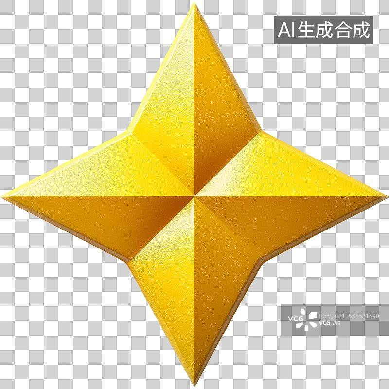【AI数字艺术】3D星星图标图片素材