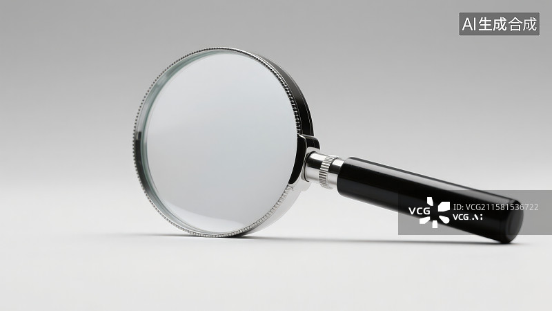 【AI数字艺术】桌面上的放大镜图片素材