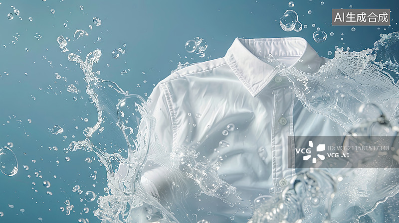 【AI数字艺术】在水中的衣服图片素材