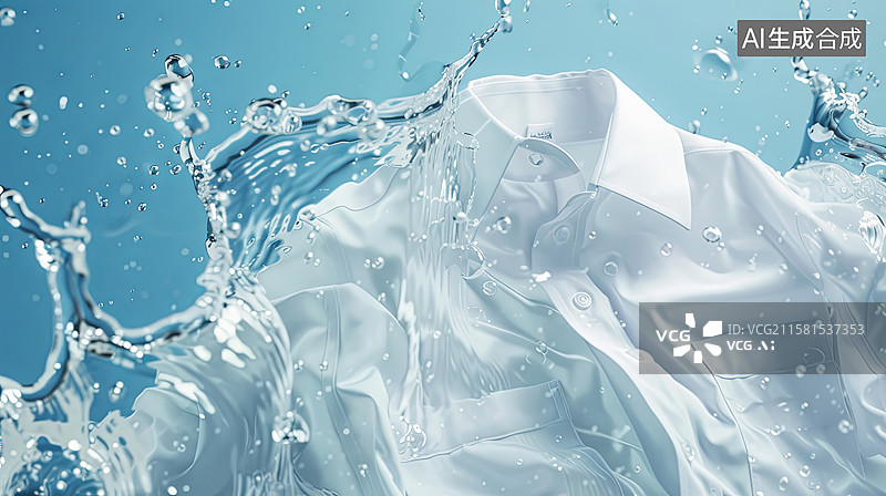 【AI数字艺术】在水中的衣服图片素材