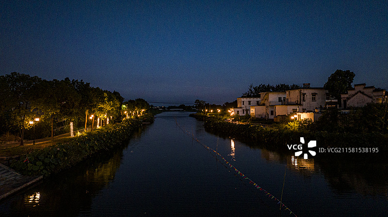 航拍安徽省芜湖市湾沚区陶辛水韵风景区风光图片素材