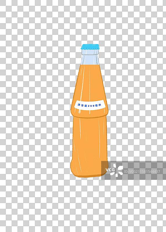 一瓶汽水橙汁饮料图片素材