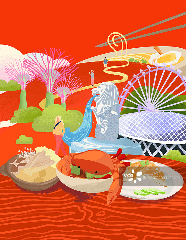 新加坡特色美食景点图片素材