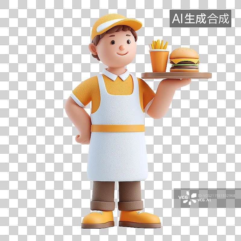 【AI数字艺术】餐厅服务员图片素材